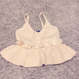 Shein Sweater ruffle crop top